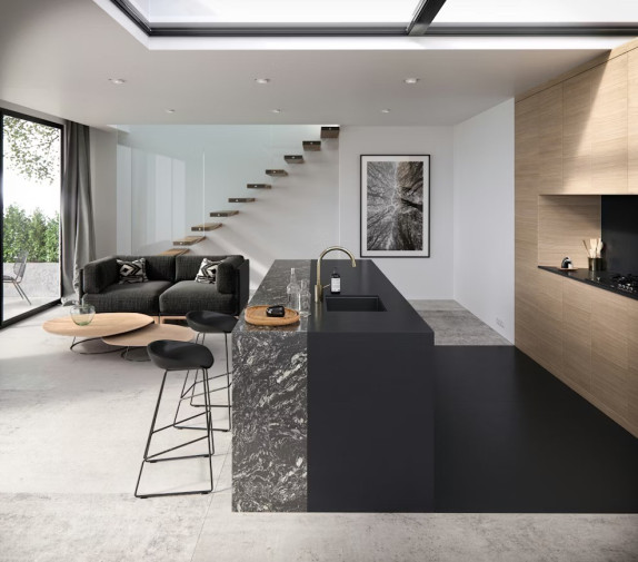 moak black kitchen by sensa cosentino