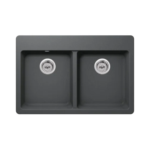 50 50 Dual Bowl in Granite Composite