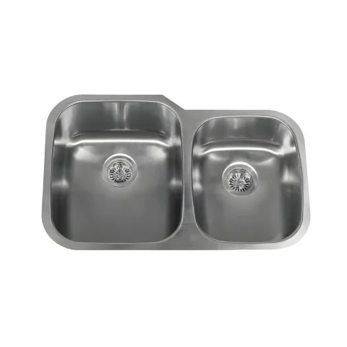 60 40 Offset Dual Bowl in Stainless Steel