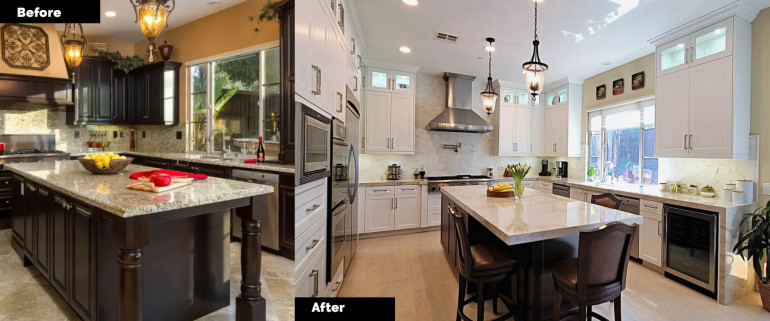 Contemporary Kitchen Overhaul with Elegant Fixtures