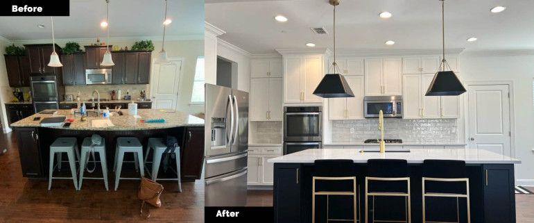 Modern Black and White Kitchen Transformation