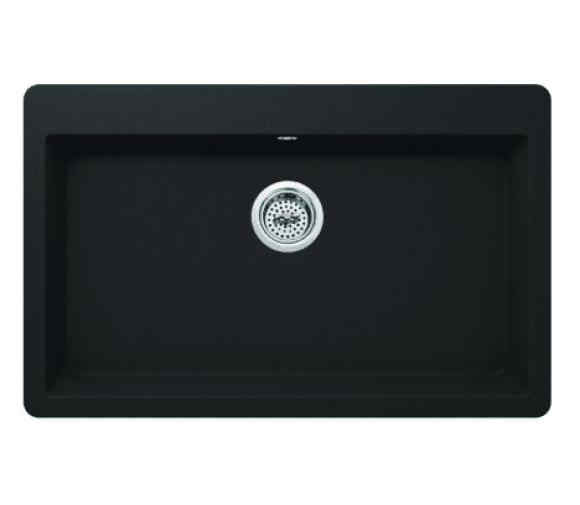 Single Bowl in Black Granite Composite
