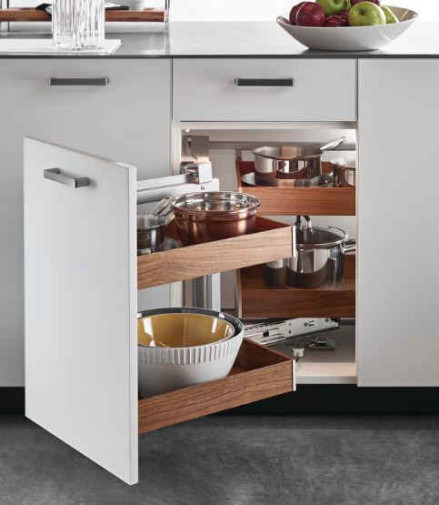 Four Shelf Corner Glide - Wood