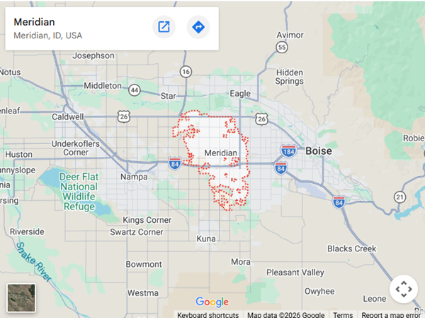 Boise Idaho map